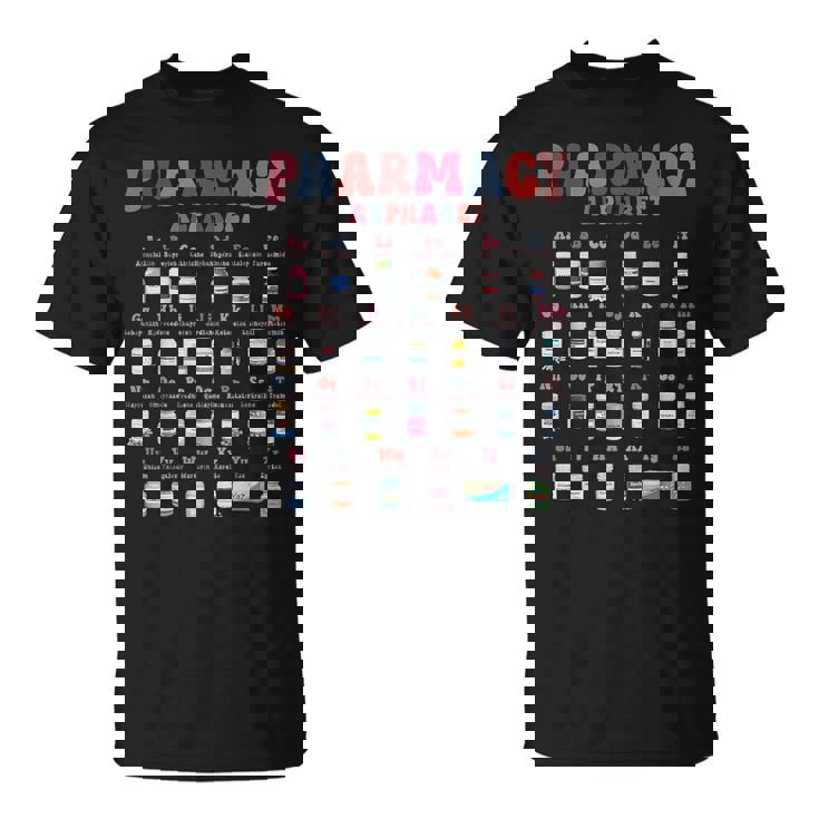 薬局 アルファベット 薬剤師 技術者 薬 看護師 ピル Tシャツ