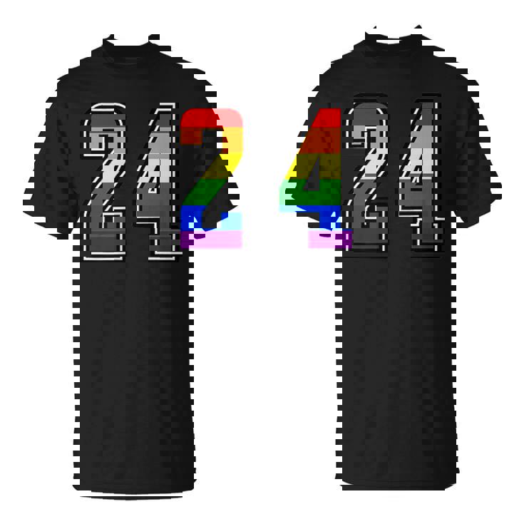 虹 24チーム短期大学スポーツレインボーカラー番号制ユニフォーム Tシャツ