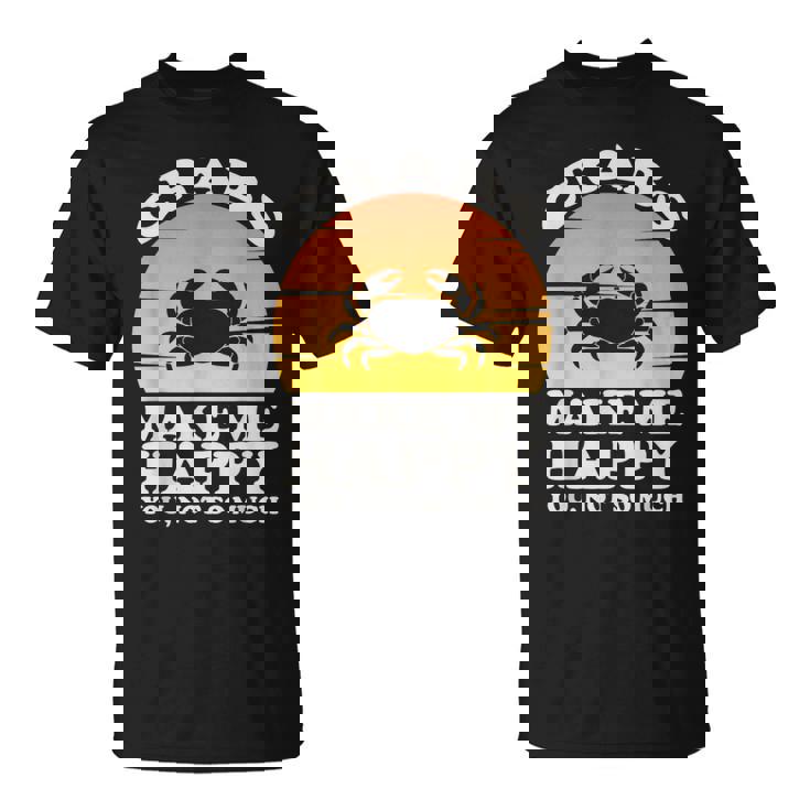 蟹は私を幸せにする カニ服 カニ Tシャツ