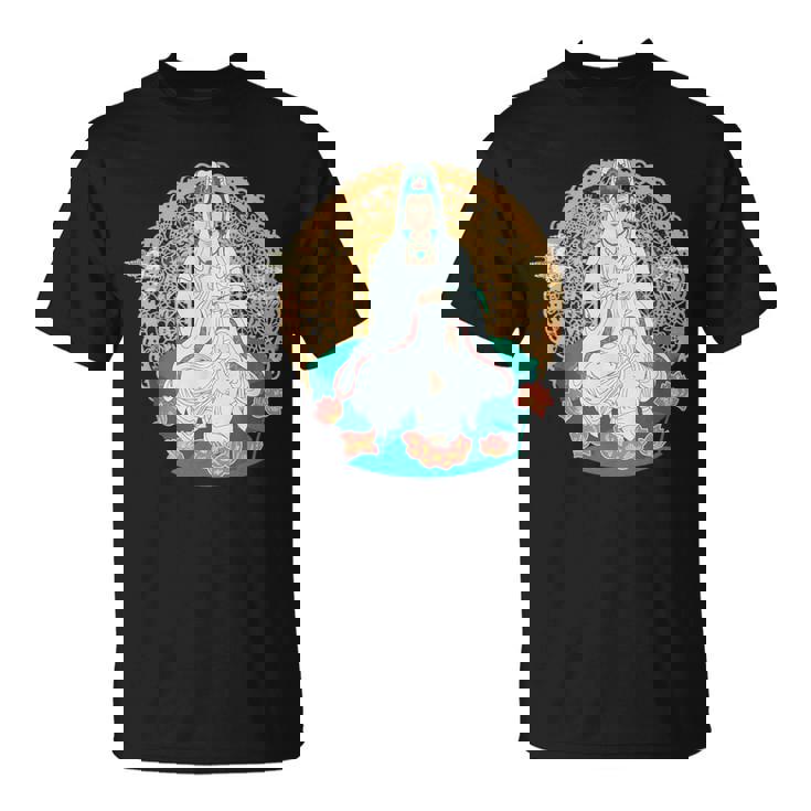 観音菩薩 観音陰仏教 アジアン仏教 Tシャツ