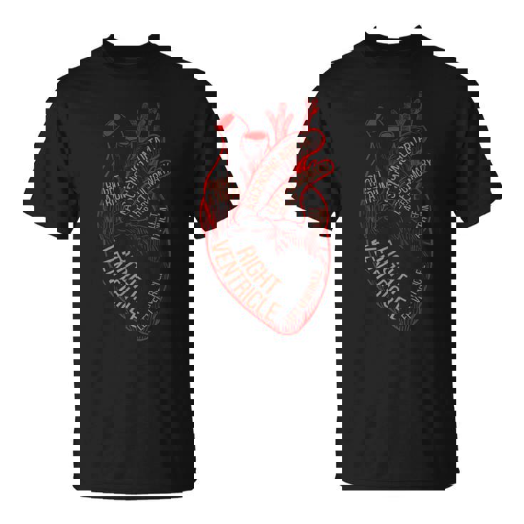 解剖学 心臓 心臓病 看護師 循環器専門医 心電図 循環器学 Tシャツ