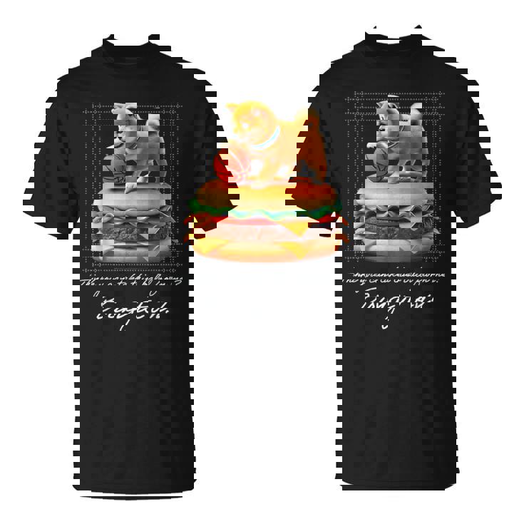 豆しば バスケットボール 豆柴 可愛い おしゃれ 面白い 動物 スポーツ 英字 ハンバーガー 犬 日本犬 柴犬 Tシャツ