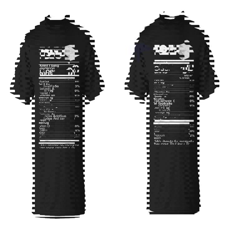 豆腐栄養成分 おもしろ食品 ビーガン ベジタリアンプロテイン Tシャツ