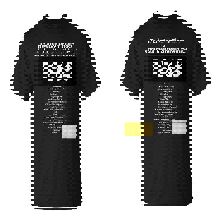 財務省解体dissolution Of The Ministry Of Finance Tシャツ