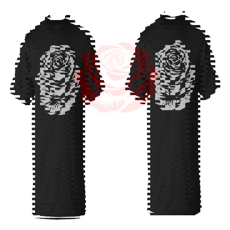 赤 バラ 花 バラの頭 庭 夏 Rose Red Flower Roses Tシャツ