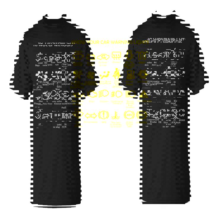 車の警告灯 非常に面白いドライバー Tシャツ