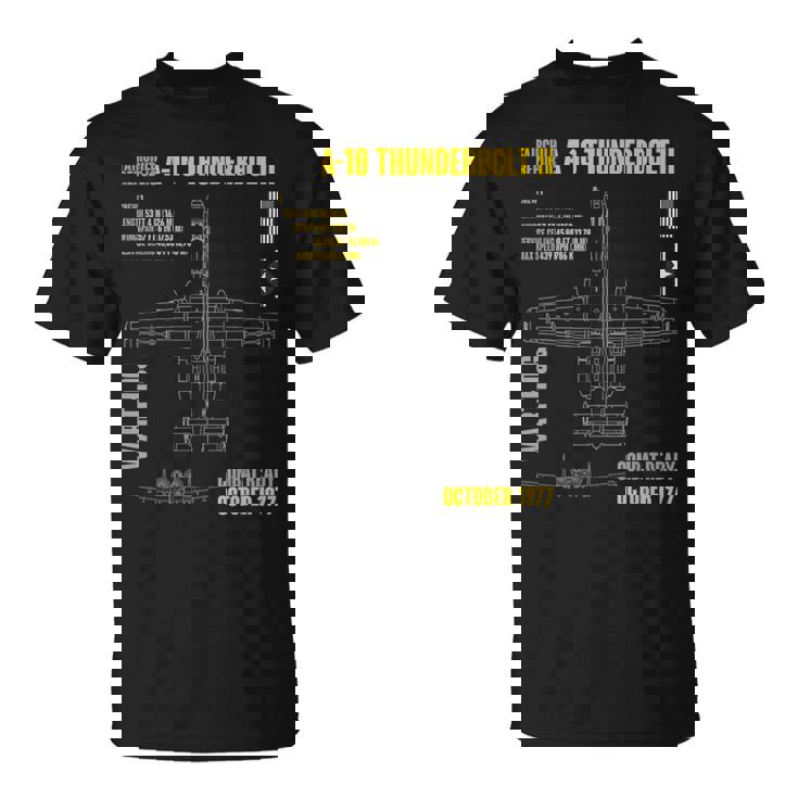 軍用機 A-10 Thunderbolt Ii Warthog Usaf Tシャツ