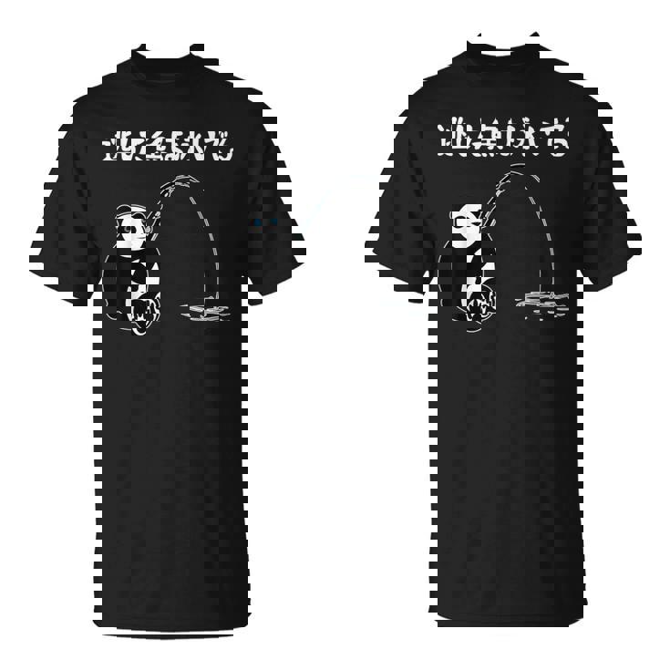 逃した魚は泳いでる ネタ ことわざ 言い間違い 釣り好き ジョーク ギャグ 釣り ツッコミ パンダ おもしろ Tシャツ