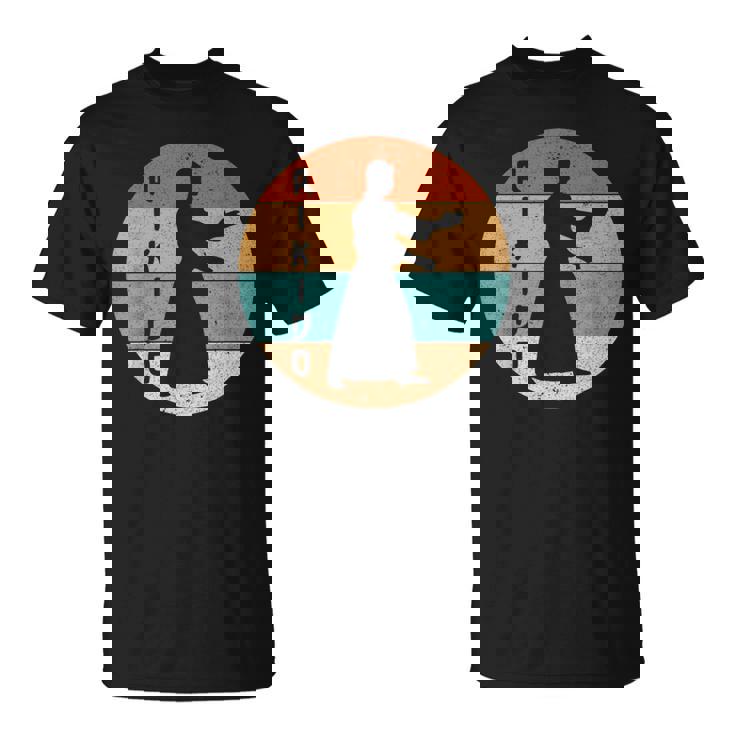 道場開業医のためのビンテージ合気道武道デザイン。 Tシャツ