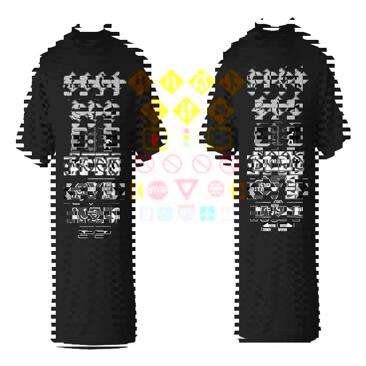 道路標識、警告標識 Tシャツ