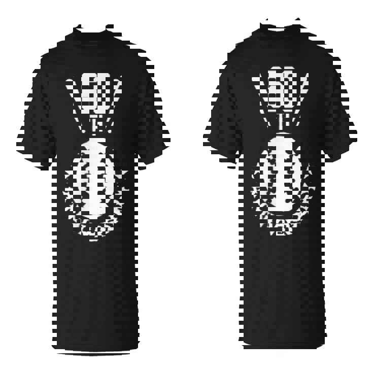 還暦祝い＆野球ファン向けプレゼント ワンポイント ゼッケン60 かっこいい【両面プリント】 Tシャツ
