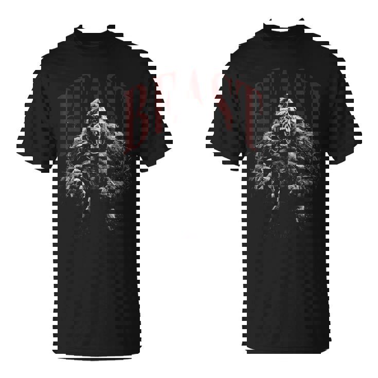 野生の落書きゴリラ王動物猿猿ゴリラ Tシャツ