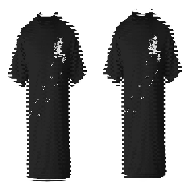 野生動物 足跡 水陸両用 カエル 熱帯雨林 カエル Tシャツ