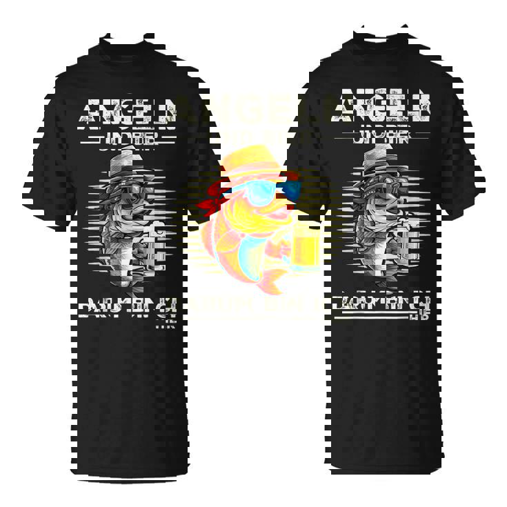 釣り人の服 面白いことわざ釣りとビールサーモンデザイン Tシャツ