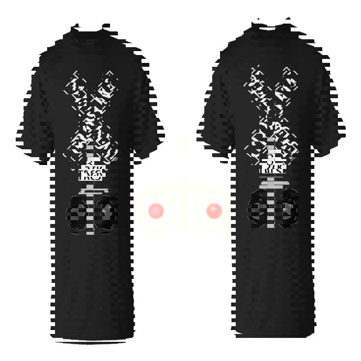 鉄道 踏切 ライト トラック 道路標識 Tシャツ