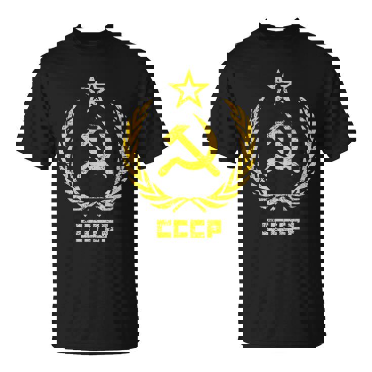 鎌と槌の星cccpソビエト連邦 Tシャツ