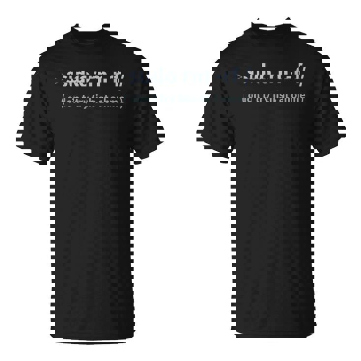 開発者udo Rm -Rf Tシャツ