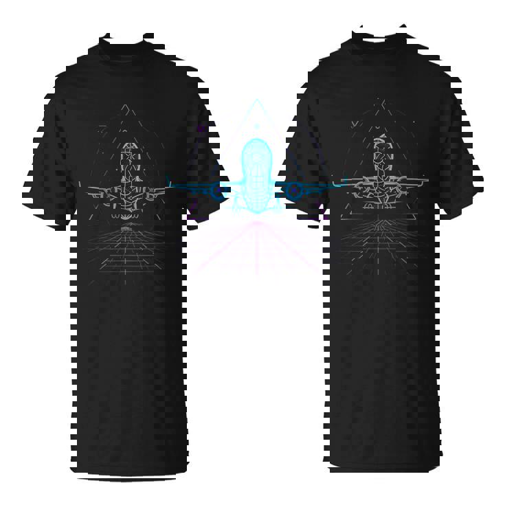 離陸 航空 フライト 未来的 飛行機 パイロット Tシャツ