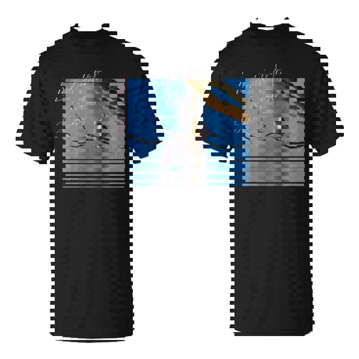 雪の妖精 北海道 日本の小鳥 青空 写真 Tシャツ