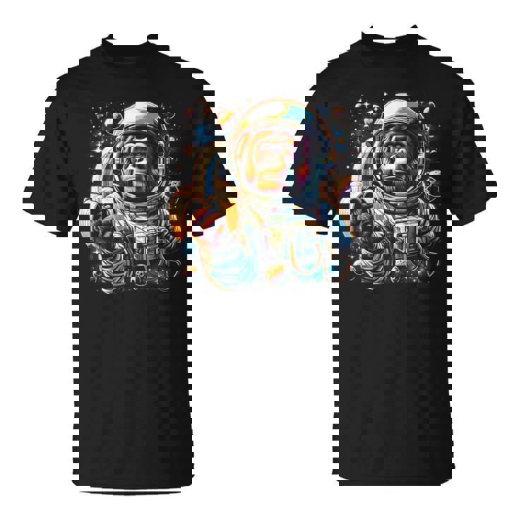 面白い サイケデリック 猿 宇宙飛行士 グラフィック メンズ Tシャツ