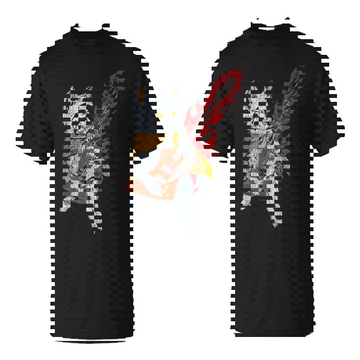 面白い ベースシスト 猫 ギフト ファイヤー 楽器 ベース ギター Tシャツ