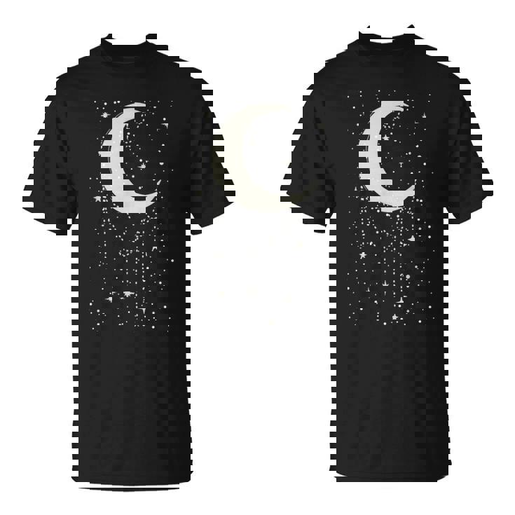 面白い 月 アート メンズ レディース キッズ 銀河 夜空 月 Tシャツ