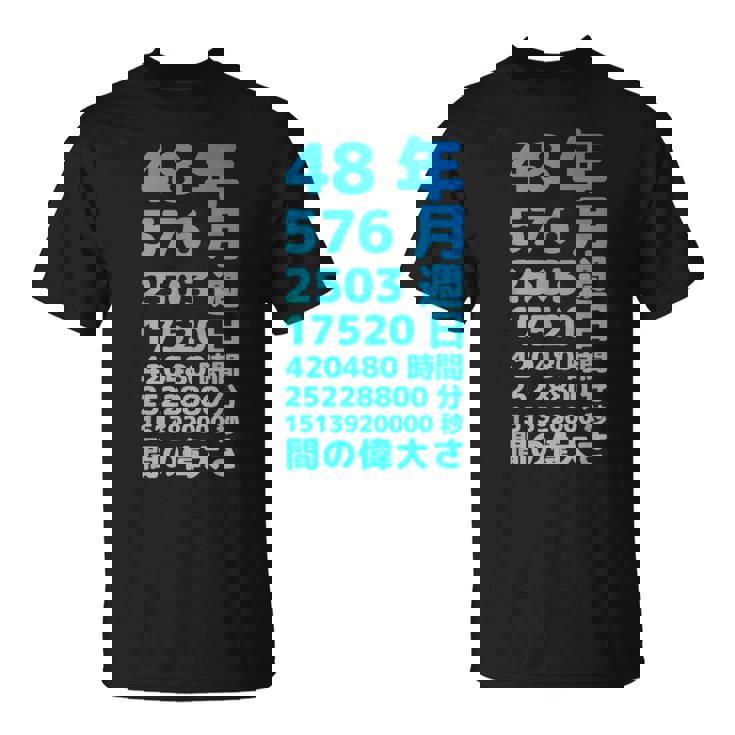 面白い48歳の誕生日の古いメーター 面白い48歳のギフト 女性 男性 面白い電卓 48歳の誕生日のギフト Tシャツ