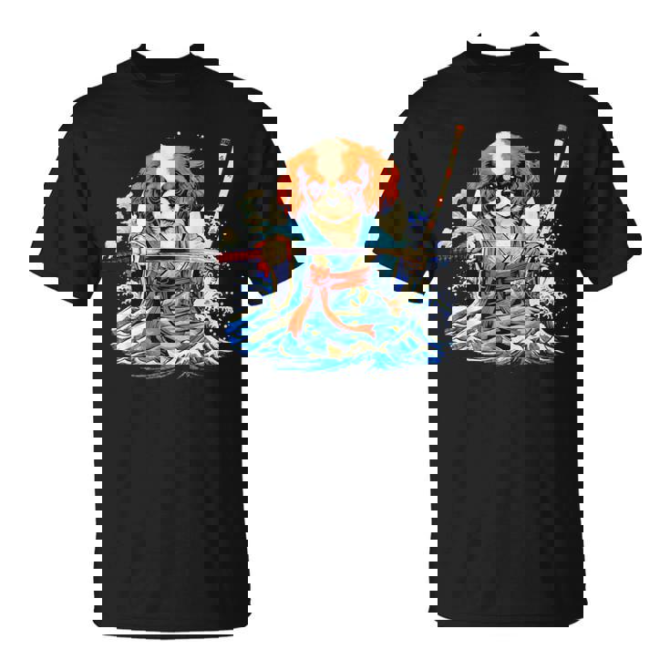 面白いtシャツ キャバリア 浮世絵 イヌ わんこ メンズ 犬好き グッズ おもしろ 面白い 服 ネタ わんこ Tシャツ