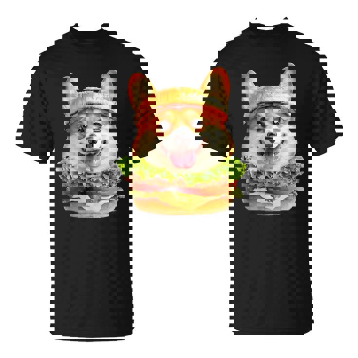 面白いtシャツ コーギー 犬 ハンバーガー メンズ 犬好き グッズ かわいい おもしろ 面白い 服 ネタ Tシャツ