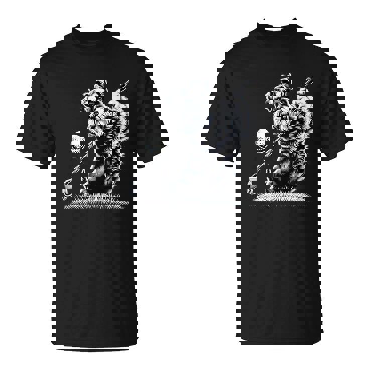 面白いtシャツ シュナウザー ゴルフ イヌ メンズ 犬好き グッズ かわいい おもしろ 面白い 服 ネタ Tシャツ