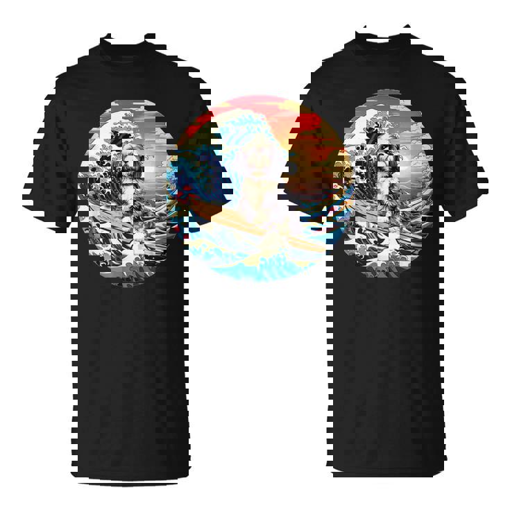 面白いtシャツ シーズー 犬 イヌ メンズ 犬好き グッズ かわいい おもしろ 面白い 服 ネタ サーフィン Tシャツ