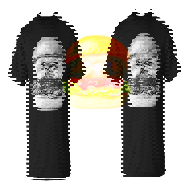 面白いtシャツ シーズー 犬 ハンバーガー メンズ 犬好き グッズ かわいい おもしろ 面白い 服 ネタ Tシャツ