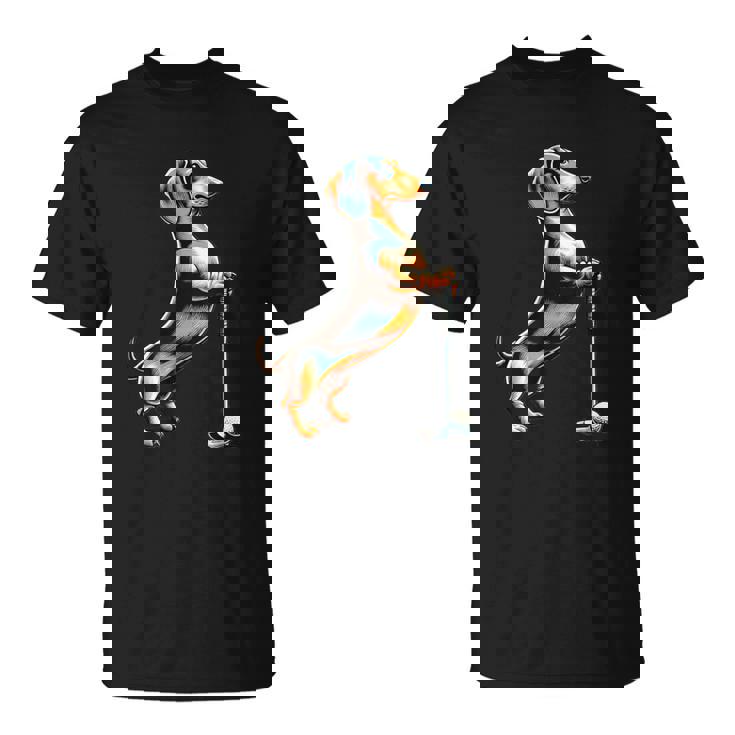 面白いtシャツ ダックスフンド ゴルフ イヌ メンズ 犬好き グッズ かわいい おもしろ 面白い 服 ネタ Tシャツ