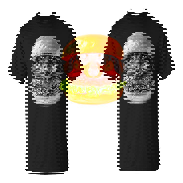 面白いtシャツ ダックスフンド 犬 ハンバーガー メンズ グッズ かわいい おもしろ 面白い 服 ネタ Tシャツ