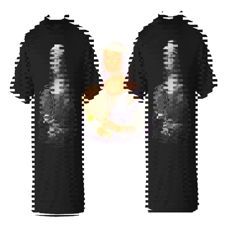 面白いtシャツ テニス モナリザ おもしろ 服 ネタ メンズ テニス部 おもしろグッズ 大人 子供 Tシャツ