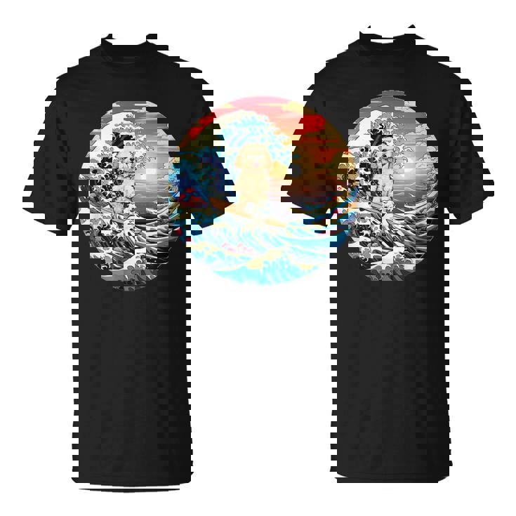 面白いtシャツ トイプードル イヌ メンズ 犬好き グッズ かわいい おもしろ 面白い 服 ネタ サーフィン Tシャツ