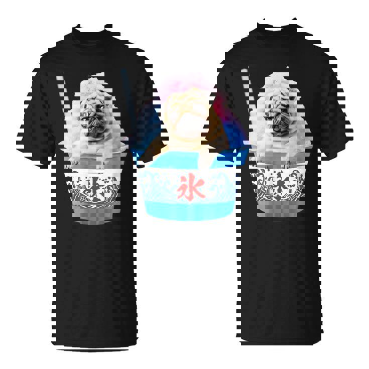 面白いtシャツ パグ かき氷 イヌ メンズ 犬好き グッズ かわいい おもしろ 面白い 服 ネタ 夏 Tシャツ