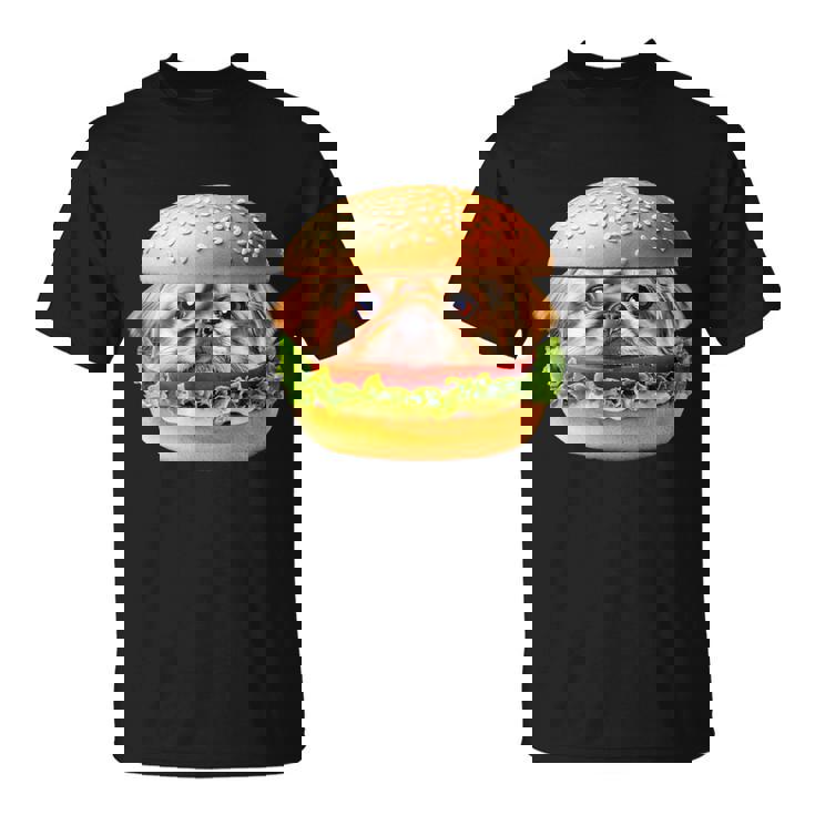 面白いtシャツ ペキニーズ 犬 イヌ ハンバーガー メンズ グッズ かわいい おもしろ 面白い 服 ネタ Tシャツ