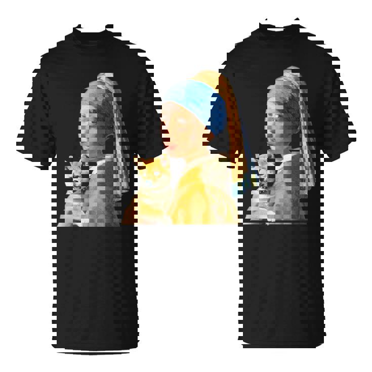 面白いtシャツ 柴犬 フェルメール わんこ メンズ 犬好き グッズ かわいい おもしろ 面白い 服 ネタ Tシャツ