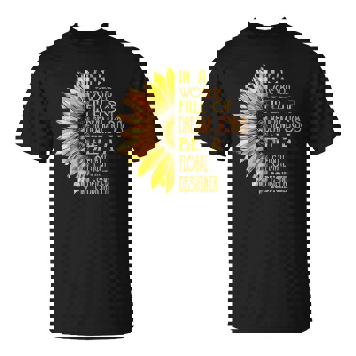 面白いひまわり柄シャツ 花柄デザイナーシャツ Tシャツ