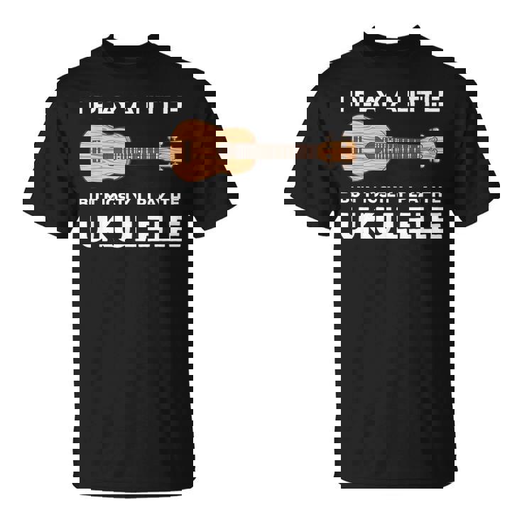 面白いウクレレ服ギターワードプレイ Tシャツ