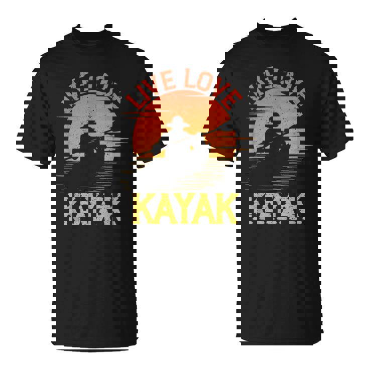 面白いカヤック愛好家 カヤックライブ ラブカヤック Tシャツ