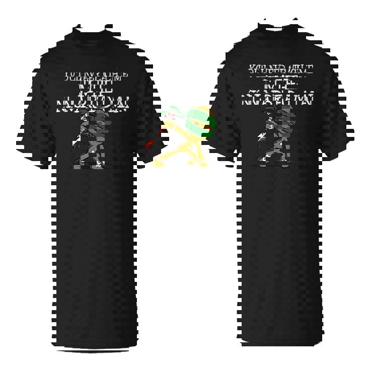 面白いクリスマス忍者ジンジャーブレッドマン Tシャツ