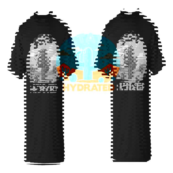 面白いサボテンの水やり-水分補給 Tシャツ