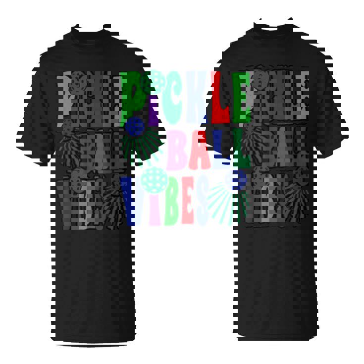 面白いスポーツデザイン女性男性ピックルボール Tシャツ
