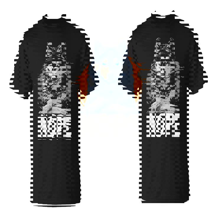 面白いハスキー T、犬の飼い主のための面白い犬の散歩服 Tシャツ