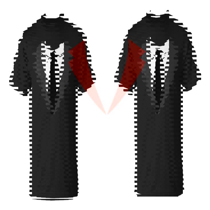 面白いバーガンディレッドタキシードバーテンダータキシードクリスマス Tシャツ