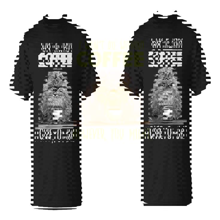 面白いパラス キャット コーヒー ドリンカー T コーヒー愛好家 マヌルネコ Tシャツ