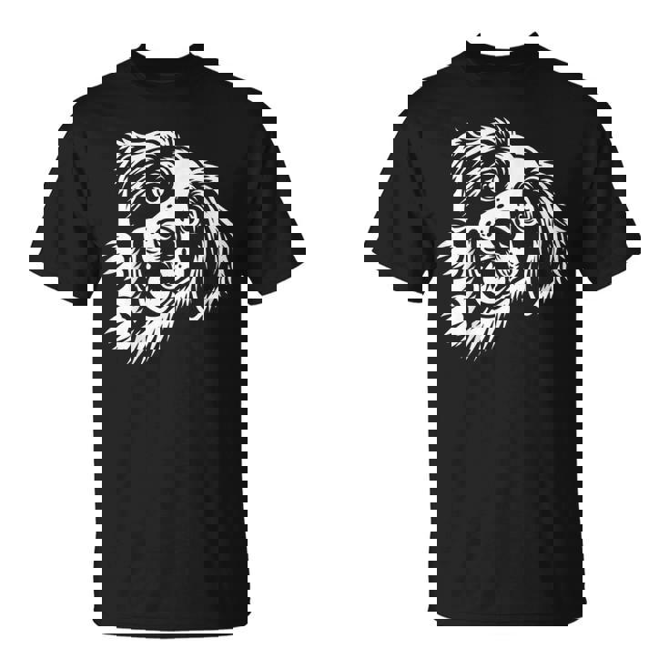 面白いブリタニー スパニエル犬のぞくグラフィック デザイン Tシャツ