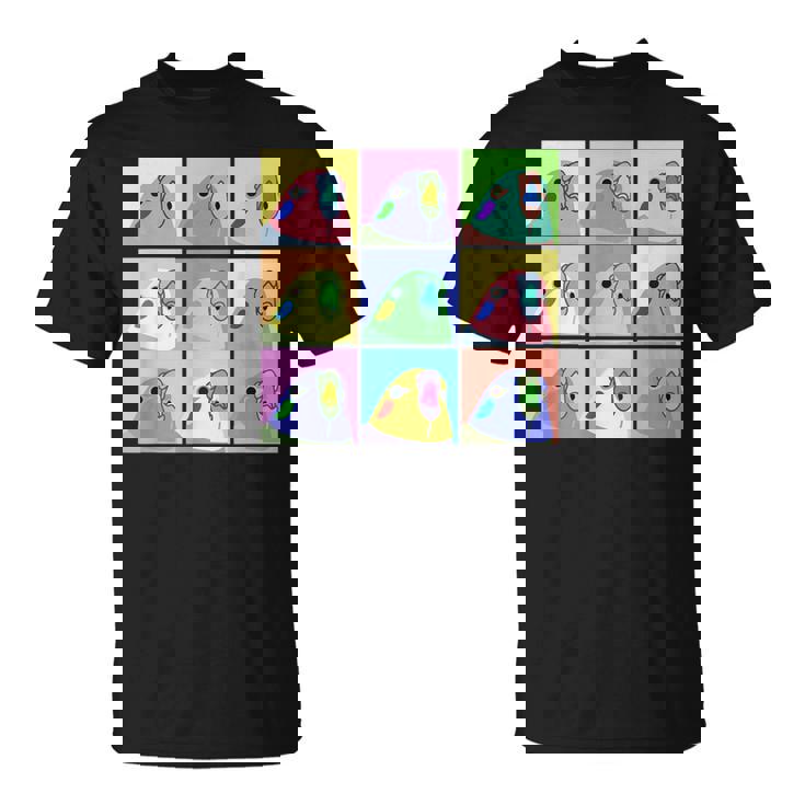 面白いポップアート オカメインコ かわいい鳥 オウム Tシャツ